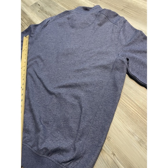 Men's 1/4 Zip Pullover Shirt Size L Mock Neck Long Sleeve Blue SUPER SOFT COMFY - Picture 16 of 16